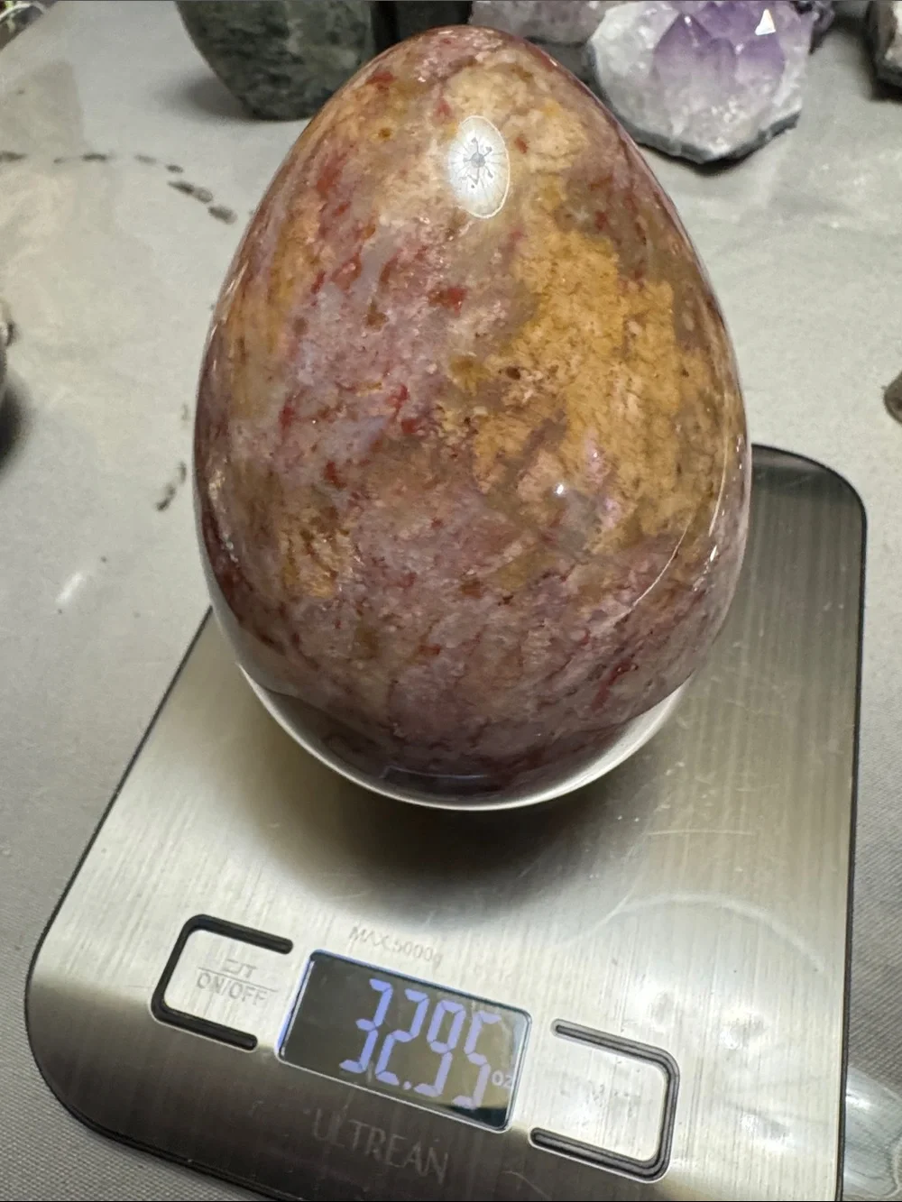 Polished Brecciated Jasper Decorative Stone Egg